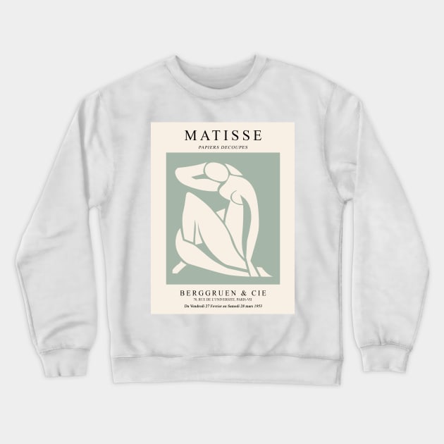 Henri Matisse Nu Bleu Exhibition Design Crewneck Sweatshirt by VanillaArt